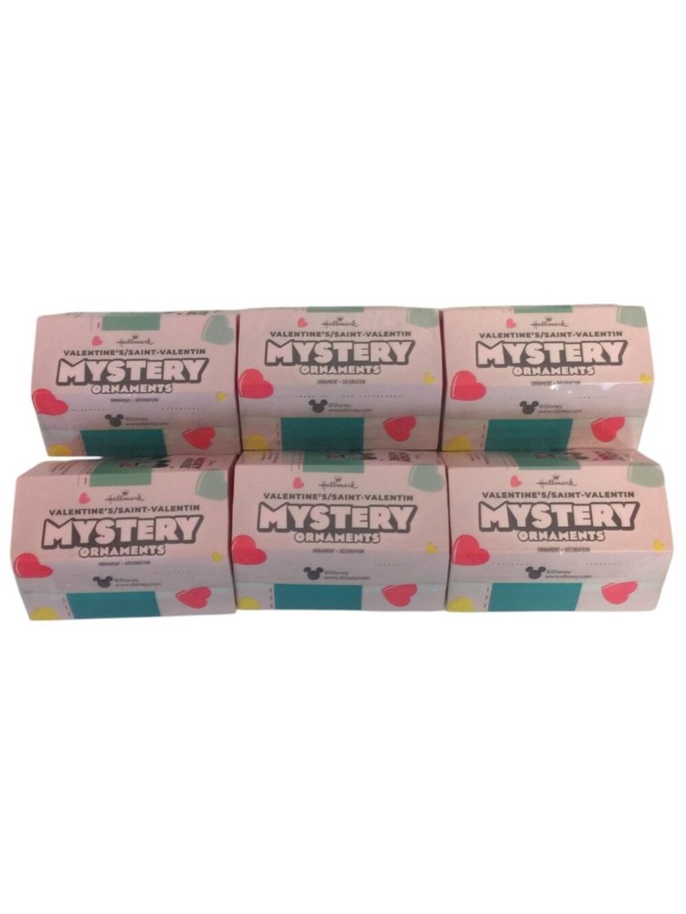 Hallmark Disney Mystery Ornaments Valentine Edition Set of 6